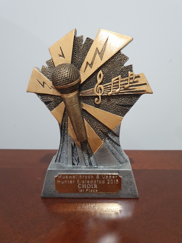 2015 Muswellbrook and Upper Hunter Eisteddfod Trophy for 1st Place in the Community Choir Division